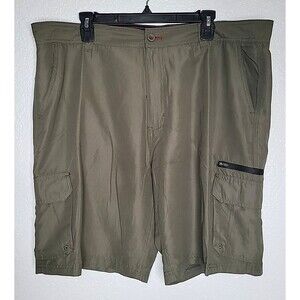 Burnside Shorts Size 40 Relaxed Army Green Chino Pockets Men’s Shorts 10” Inseam